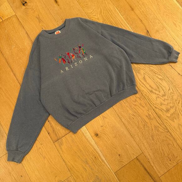 Vintage 90s Arizona Aztec Crewneck Sweatshirt Size L - Picture 1 of 6